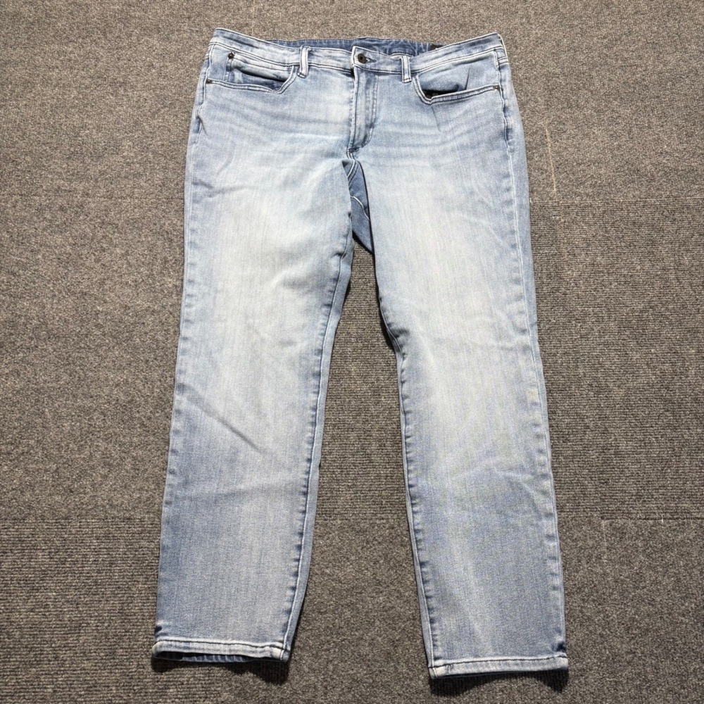 Bonobos Mens Light Wash Straight Leg Denim Jeans Blue 36 x 30